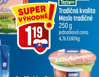 Tradičná kvalita Maslo tradičné 250 g