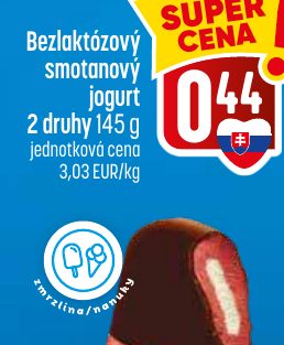 Bezlaktózový smotanový jogurt 2 druhy 145 g