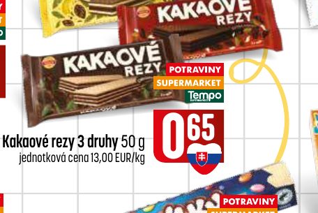 Kakaové rezy 3 druhy 50 g