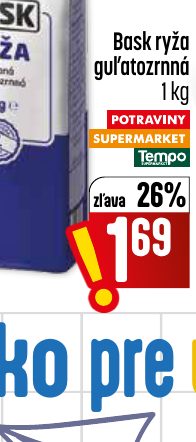 Bask ryža guľatozrnná 1 kg