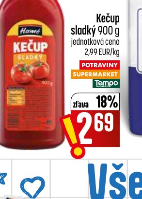 Kečup sladký 900 g