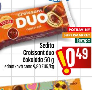 Sedita Croissant duo čokoláda 50 g