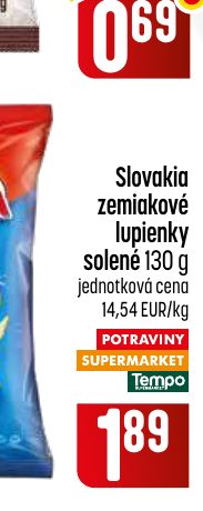 Slovakia zemiakové lupienky solené 130 g