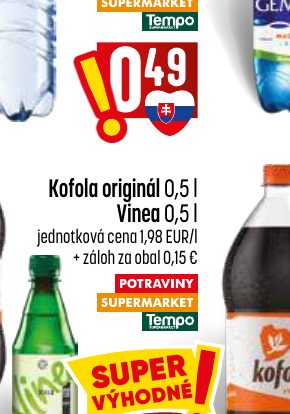 Kofola originál 0,5 l Vinea 0,5 l