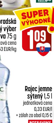 Rajec jemne sýtený 1,5 l