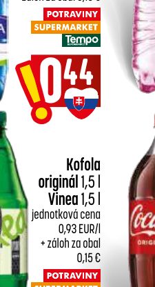 Kofola originál 1,5 l Vinea 1,5 l