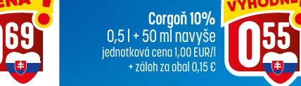 Corgoň 10% 0,5 l + 50 ml navyše