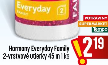 Harmony Everyday Family 2-vrstvové utierky 45 m 1 ks