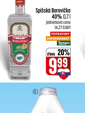 Spišská Borovička 40% 0,7 l