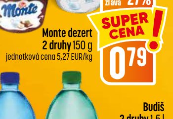 Monte dezert 2 druhy 150 g