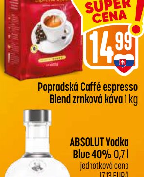 Popradská Caffé espresso Blend zrnková káva 1 kg