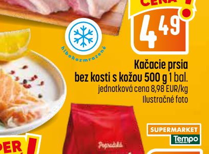 Kačacie prsia bez kosti s kožou 500 g 1 bal.