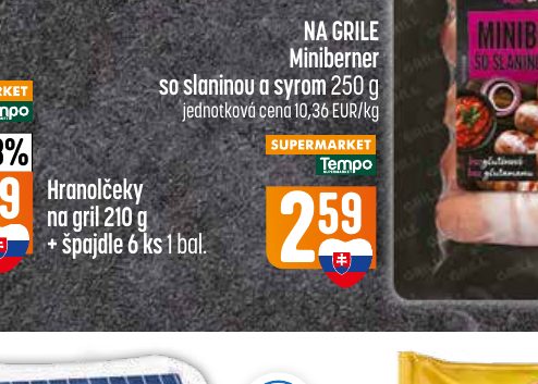 NA GRILE Miniberner so slaninou a syrom 250 g