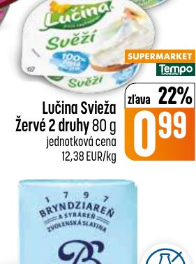 Lučina Svieža Žervé 2 druhy 80 g
