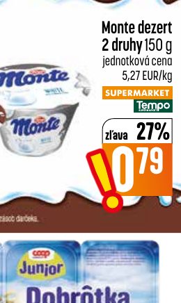 Monte dezert 2 druhy 150 g