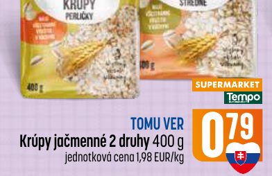 TOMU VER Krúpy jačmenné 2 druhy 400 g