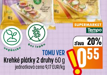 TOMU VER Krehké plátky 2 druhy 60 g