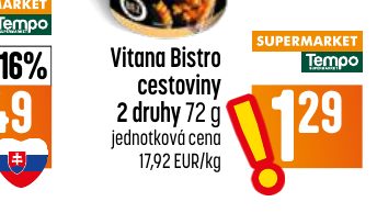 Vitana Bistro cestoviny 2 druhy 72 g