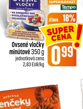 Ovsené vločky minútové 350 g