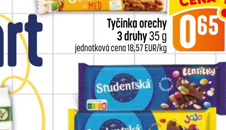 Tyčinka orechy 3 druhy 35 g