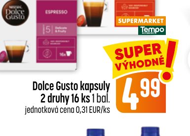 Dolce Gusto kapsuly 2 druhy 16 ks 1 bal.