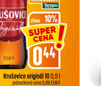 Krušovice originál 10 0,5 l