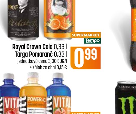 Royal Crown Cola 0,33 l Targa Pomaranč 0,33 l