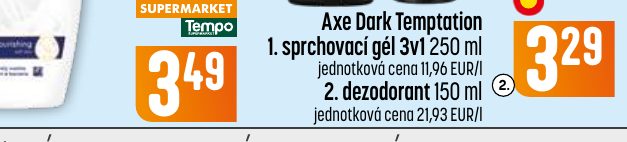 Axe Dark Temptation 1. sprchovací gél 3v1 250 ml