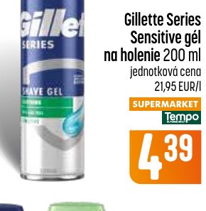 Gillette Series Sensitive gél na holenie 200 ml