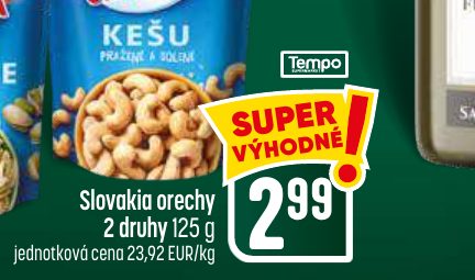 Slovakia orechy 2 druhy 125 g