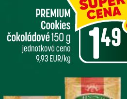 PREMIUM Cookies čokoládové 150 g