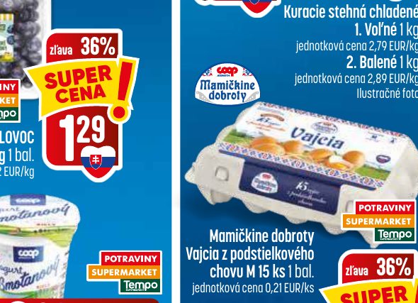 Mamičkine dobroty Vajcia z podstielkového chovu M 15 ks 1 bal.