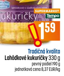 Tradičná kvalita Lahôdkové kukuričky 330 g