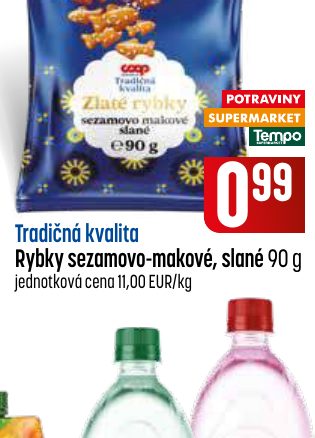Tradičná kvalita Rybky sezamovo-makové, slané 90 g