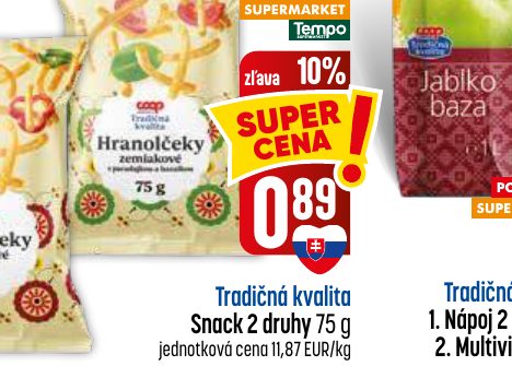 Tradičná kvalita Snack 2 druhy 75 g