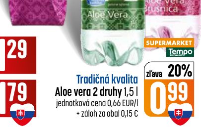 Tradičná kvalita Aloe vera 2 druhy 1,5 l