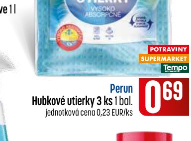 Perun Hubkové utierky 3 ks 1 bal.