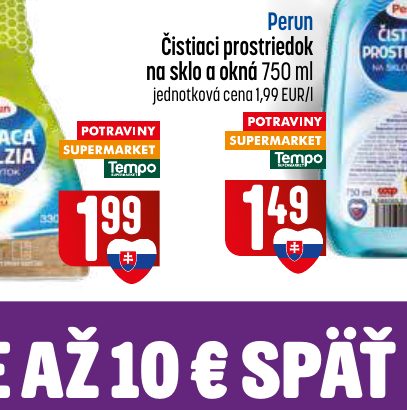 Perun Čistiaci prostriedok na sklo a okná 750 ml