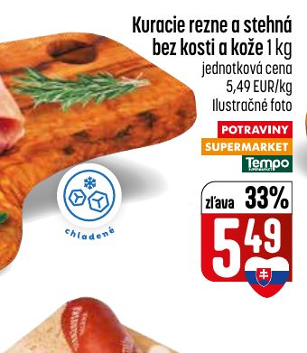 Kuracie rezne a stehná bez kosti a kože 1 kg