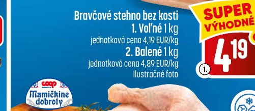 Bravčové stehno bez kosti 1. Voľné 1 kg