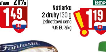 Nátierka 2 druhy 130 g