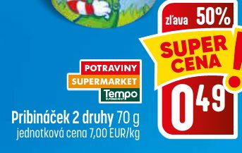 Pribináček 2 druhy 70 g