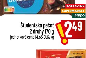 Študentská pečať 2 druhy 170 g