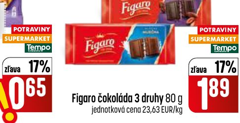 Figaro čokoláda 3 druhy 80 g