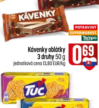 Kávenky oblátky 3 druhy 50 g