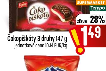 Čokopiškóty 3 druhy 147 g