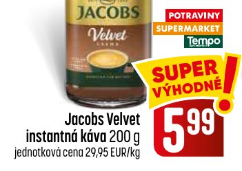 Jacobs Velvet instantná káva 200 g