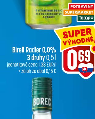 Birell Radler 0,0% 3 druhy 0,5 l