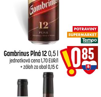 Gambrinus Plná 12 0,5 l