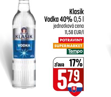 Klasik Vodka 40% 0,5 l